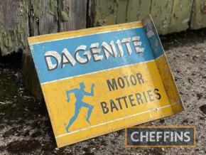 Dagenite Motor Batteries double sided flanged printed aluminium sign