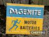 Dagenite Motor Batteries double sided flanged printed aluminium sign - 4