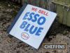 We Sell Esso Blue doubled sided flanged enamel sign, very good order - 3