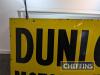 Dunlop Motor Tyres single sided enamel sign, 6x4ft - 2