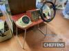 1950s car simulator with Mini speedo, assorted dials and racing steering wheel - 5