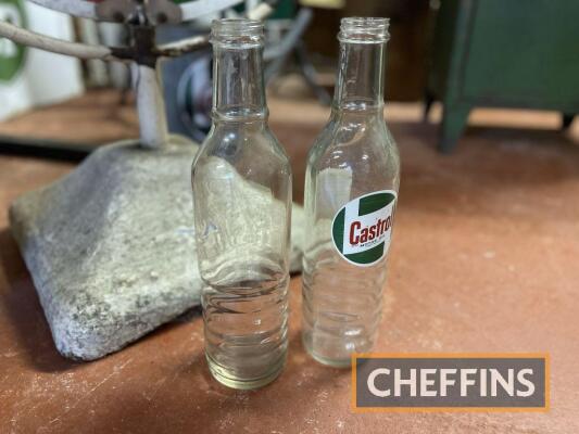 2no. large Castrol oil bottles