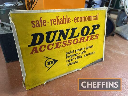 Dunlop Accessories wooden backed plastic sign