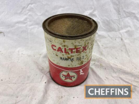 Caltex, formed from the coming together of Socal/Chevron and Texaco, 2.25lb grease tin, an uncommon find in the UK