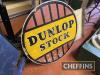 Dunlop Stock double sided flanged printed tin sign - 3