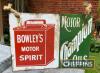 *Saleroom Notice* Bowleys Motor Spirit / Motor Champion oils double sided enamel sign - reproduction - 2