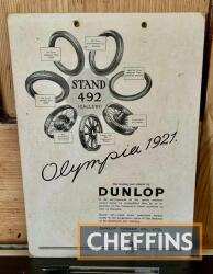 Dunlop Tyres Olympia 1921 show card