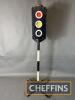 Wooden traffic light set, used for children's cycling proficiency training, c45ins tall