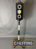 Wooden traffic light set, used for children's cycling proficiency training, c45ins tall - 2