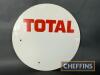 Total double sided enamel garage pricing sign 16.5ins dia' - 2