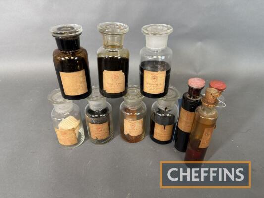 Shell-Mex BP, qty branded household and paraffin oil bottles/jars