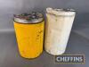 Shell Macroil Oil 5gal drum t/w BP Vanellus can both c/w taps - 4