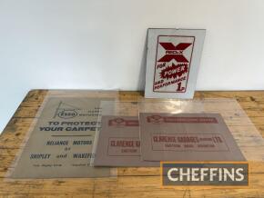 Qty petrol and garage ephemera to inc' RedEx decal, Shellubrication floor mats etc