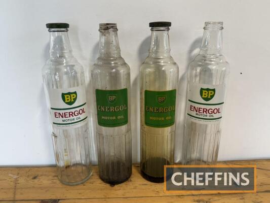 BP Energol, 4no. large oil bottles