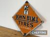 John Bull double sided enamel sign of diamond form with bevelled edges c.15.5x15.5ins