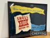 Shell X-100 large framed and glazed advertising poster 42.5x32.5ins overall - 2