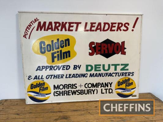 Morris Golden Film hand painted advertising sign by Roystan John Signwriters, Exeter 48.5x36.5ins