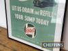 'Give Me Castrol Everytime' Let Us Drain and Refill Your Sump Today framed advertising poster 32x24ins - 3