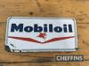 Mobiloil small enamel sign from oil cabinet c.10x5ins