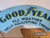 Goodyear Card POS sign designed to hang over a display tyre c.20x5ins - 2