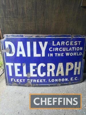 Daily Telegraph enamel sign, c.48x30ins