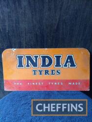 India Tyres double sided printed aluminium sign