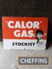 Calor Gas pictorial single sided enamel sign