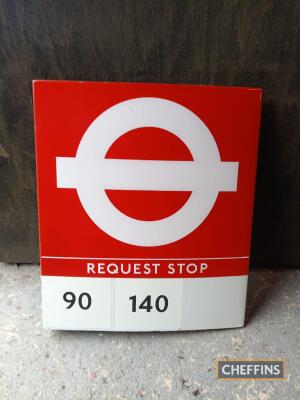 Bus Stop enamel sign