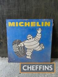 Michelin running man printed aluminium sign c.30x30ins