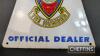 The Humber Official Dealer triangular enamel sign 14x11.5ins - 2