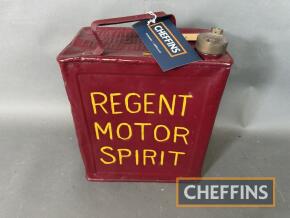 Regent Motor Spirit 2gallon petrol can with small 'x' on top