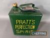 Pratts Perfection Spirit 2gallon petrol can with correct cap, restored - 2