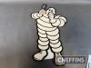 Michelin Bibendum man holding a camera card figure, c.29.5ins tall