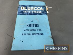 Bluecol Anti-Freeze double sided sign c.17.5x10ins