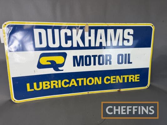 Duckhams Lubrication Centre metal sign c59x29.5ins