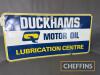 Duckhams Lubrication Centre metal sign c59x29.5ins