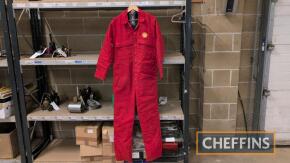 Shell branded winter overalls, red