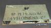 BP Petroleum Development Ltd brass nameplate 12x6ins - 7