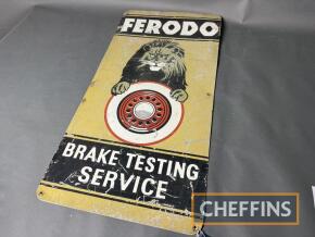 Ferodo Brake Testing Service aluminium sign 36x18ins