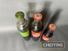 3no. glass oil bottles to inc. BP Energol and Shell X-100 - 2