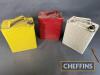 3no. 2gallon petrol cans, painted to inc' Esso, Shell and National Benzole Mixture - 2