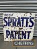 Spratt's Patent enamel sign, 40x40ins