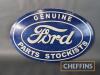 Ford Genuine Parts Stockists double sided oval hanging enamel sign c.24ins - 4