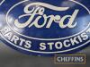 Ford Genuine Parts Stockists double sided oval hanging enamel sign c.24ins - 6