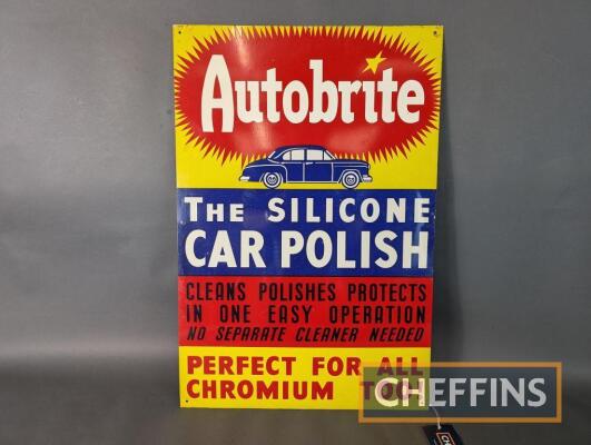 Autobrite The Silicone Car Polish printed aluminium sign 29x19.5ins