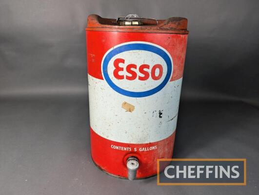 Esso 5gallon oil can c/w cap