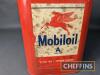 Mobiloil A SAE30 oil 5gallon pyramid top can - 2