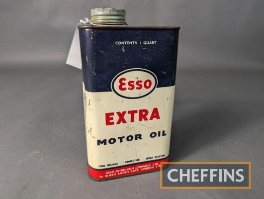 Esso Extra Motor Oil quart can