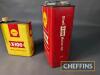 Shell X-100, 2no. oil cans - 6