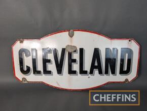 Cleveland double sided enamel sign 30x15ins